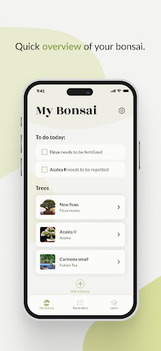 Bonsai Care App Screen 3