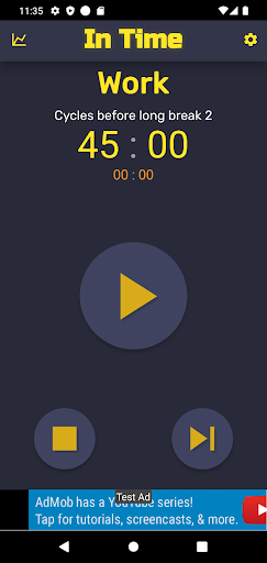 Android application In Time (a Pomodoro app) screenshort