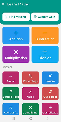 Android application Smart Math tests screenshort