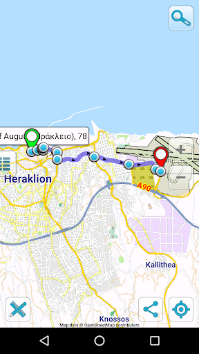 Android application Map of Crete offline screenshort