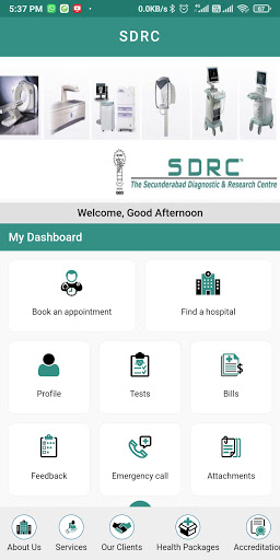 Android application SDRC My Health screenshort