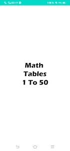 1 TO 50 Math Tables
