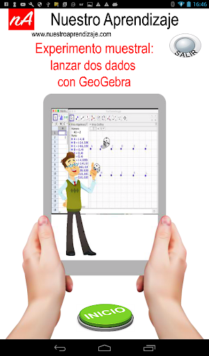 Android application Experimento Muestral lanzar do screenshort