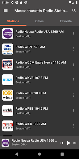 Android application Massachusetts Radio Stations screenshort