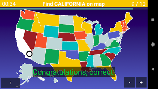 US Map Quiz - 50 States Quiz - 1.0.20 APK + Mod (Free purchase) for Android