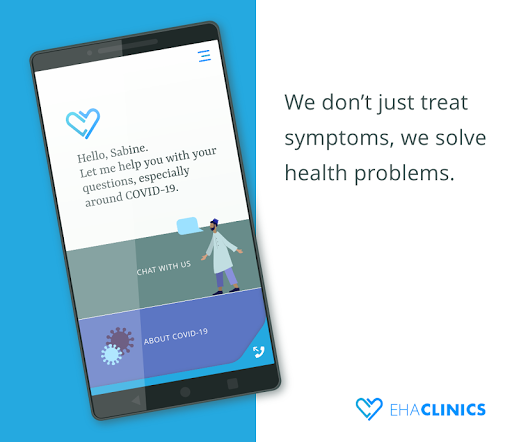 Android application EHA Clinics HealthMate screenshort