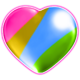 Multicoloured hearts wallpaper icon