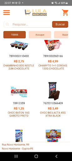 Android application Lula Mercado - Delivery screenshort