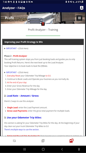 Profit Analyzer Screen 3