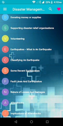 Android application Disaster Management Pro screenshort