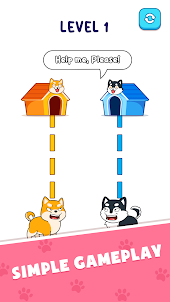 Doge Rush : Draw Home Puzzle