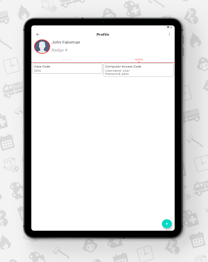 Screenshot of Fire Shift Calendar
