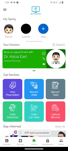 Android application Tap the Doctor screenshort