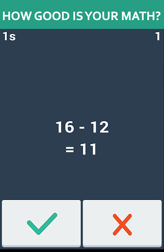 Android application Crazy Hard Math Quiz Test screenshort