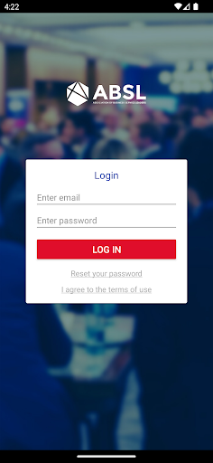 Android application ABSL Events screenshort