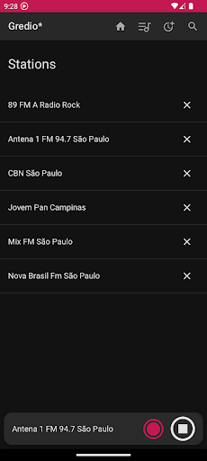 Android application Gredio - Online Radios Station screenshort