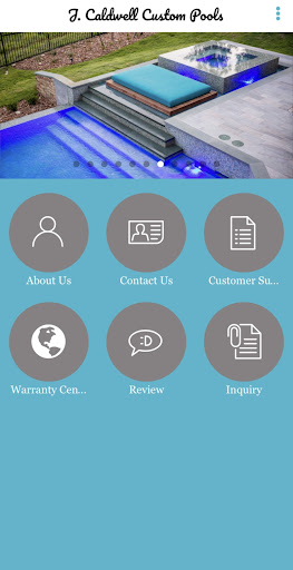 Android application J. Caldwell Custom Pools screenshort