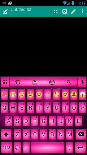 Emoji Keyboard Led Pink Theme