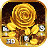 Imperial Gold Flower 3D Theme icon