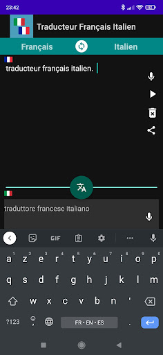 French Italian Translator Screen 3