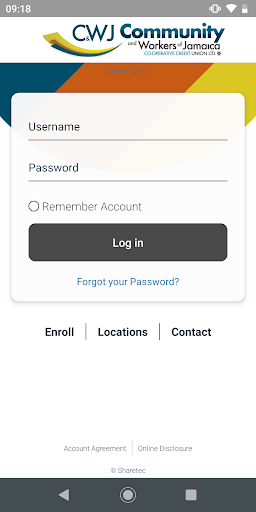 Android application CWJ Cooperative Credit Union screenshort
