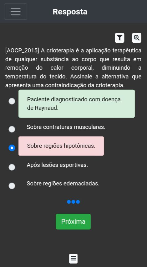 Android application Fisioterapia Simulados Concurso Público screenshort