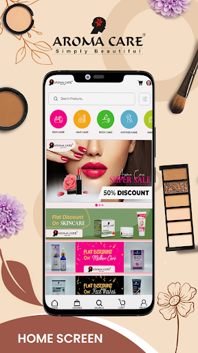Android application Aroma Cares screenshort