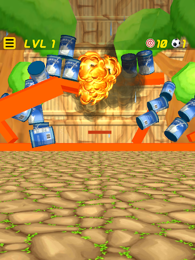 Soccer Ball Knockdown Cans