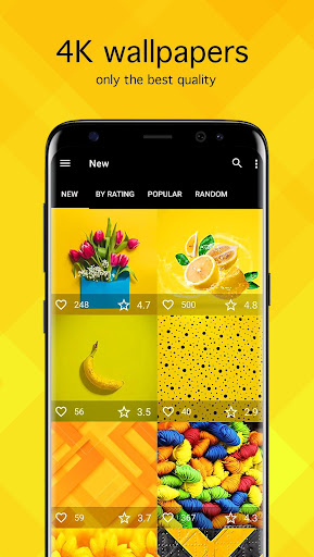 Screenshot of Yellow Wallpapers 4K
