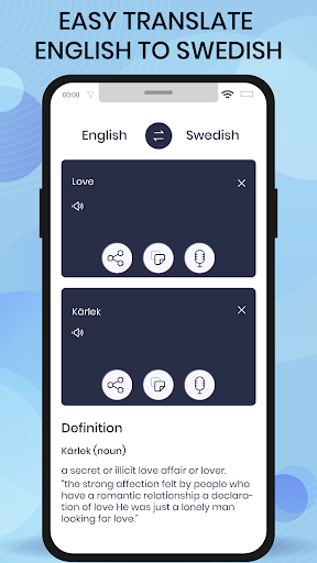 Android application English To Swedish Translator screenshort
