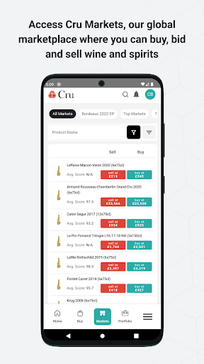 Cru World Wine Screen 2
