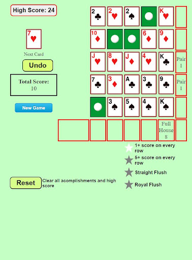 Poker Solitaire Screen 3