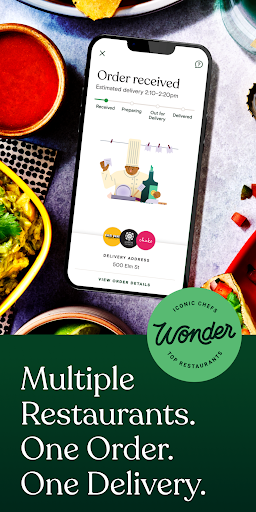 Android application Wonder: Food Delivery screenshort