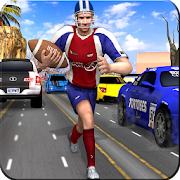 American Football Player Traffic Racer