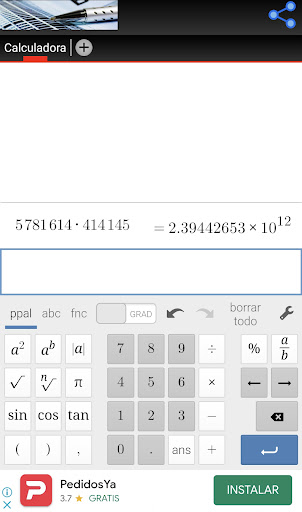 Android application Calculadora Online screenshort