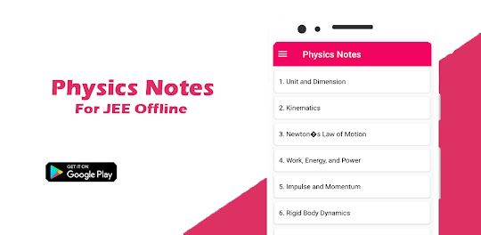 Physics Notes JEE, Class 12