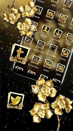 Luxury Gold Flower Theme Screen 3