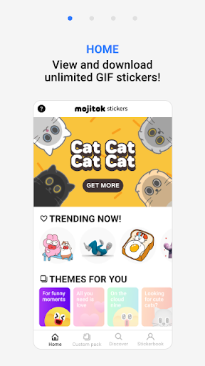 Android application mojitok GIF Stickers for Chat screenshort
