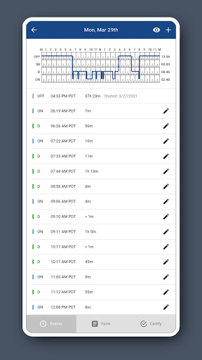 Android application OTR ELD screenshort
