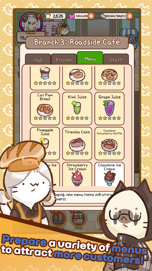 #5. Neko Restaurant : Cat Tycoon (Android) بواسطة: Buff Studio Co.,Ltd.