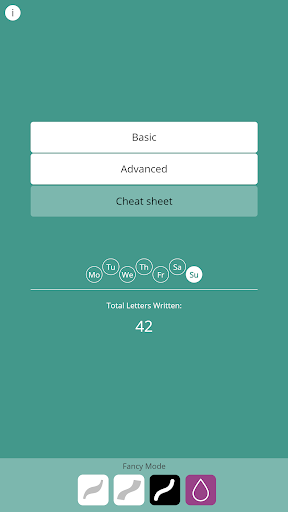 Android application Learn Cursive Writing screenshort