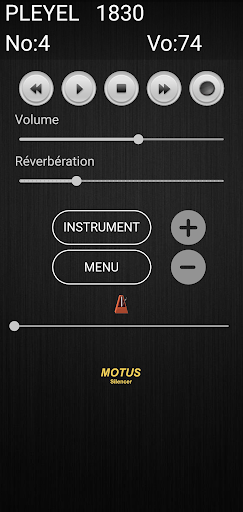Android application MOTUS BLE screenshort