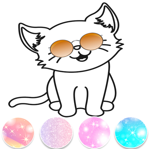 Pretty Kitty Coloring Glitter Download on Windows