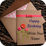 Name on Birthday Card icon