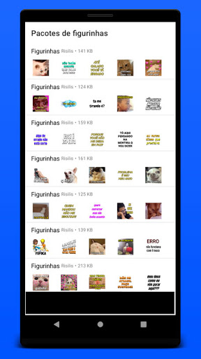Android application Figurinhas Pesadas screenshort