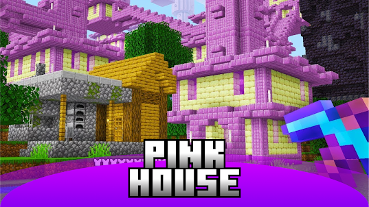 Pink mansion for minecraft
