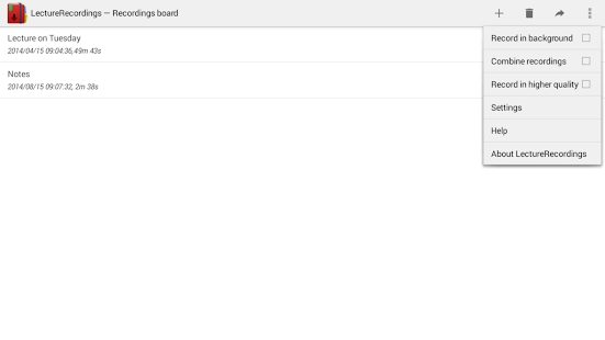 LectureRecordings Screenshot
