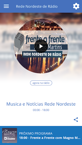 Android application Rede Nordeste de Rádio screenshort