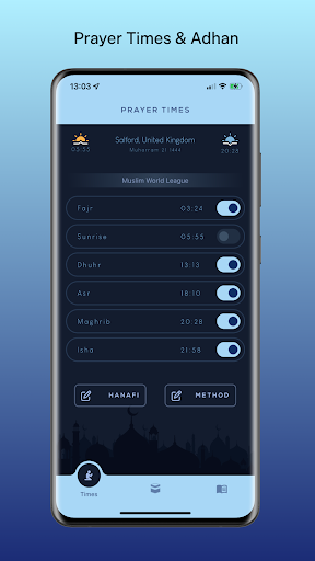 Qibla Finder & Prayer Times Screen 2
