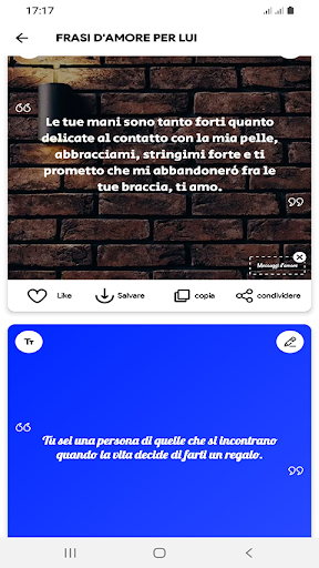 Messaggi damore Screen 2